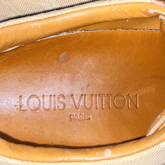 Louis Vuitton leather with monogrammed cloth tennis shoes - Picture 6 of 7